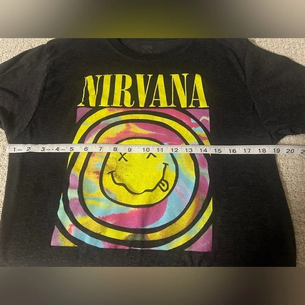NIRVANA Kids Black Tee with Vibrant Graphic